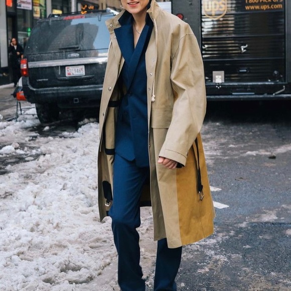 CÉLINE MACKINTOSH WATERPROOF COTTON BELTED TRENCH COAT SIZE 34 BY PHOEBE PHILO - Picture 16 of 16